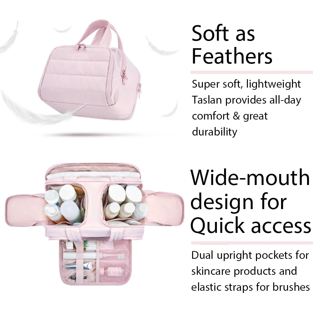 Large Capacity Cosmetic Bag Female Travel Wash Handbag Bathroom Partition Shower Makeup Pouch Waterproof Toiletries Organizer thumbnail 3