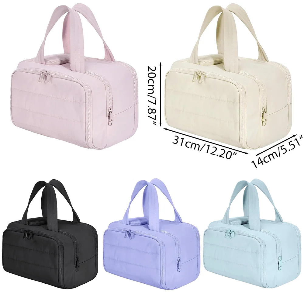 Large Capacity Cosmetic Bag Female Travel Wash Handbag Bathroom Partition Shower Makeup Pouch Waterproof Toiletries Organizer thumbnail 2
