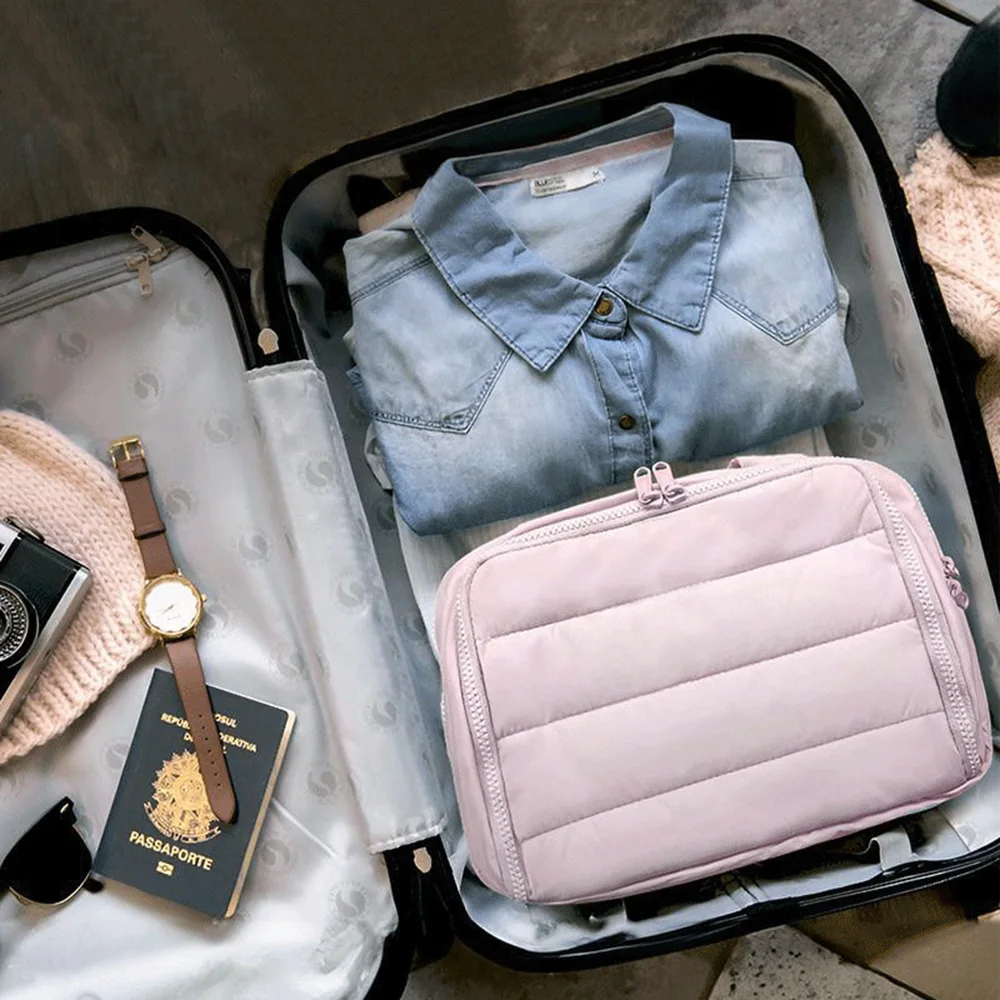 Large Capacity Cosmetic Bag Female Travel Wash Handbag Bathroom Partition Shower Makeup Pouch Waterproof Toiletries Organizer thumbnail 6