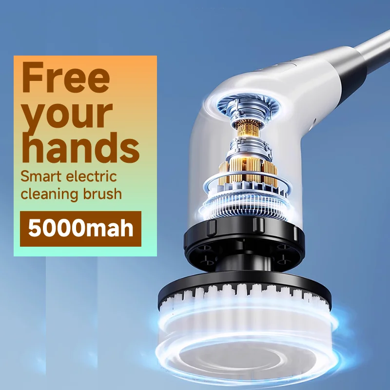 Household Cordless Spin Scrubber Kitchen Gadgets Hair Brushes Bathroom Broom Toilet Mops Electric Multipurpose Cleaning Brush