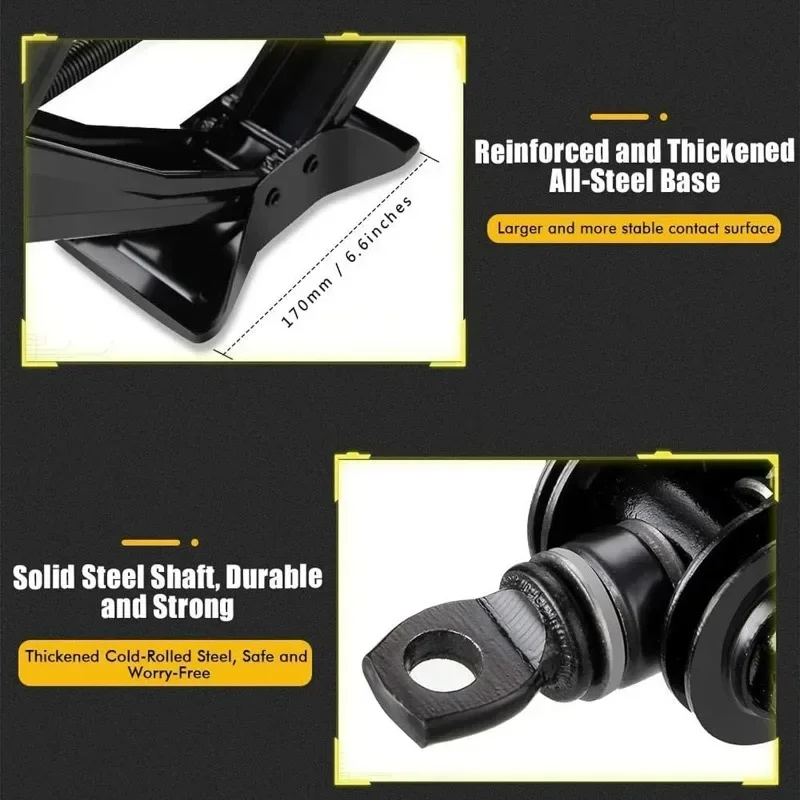 Car Jack 0.8T/1T/2T Portable Scissor Jack Labor Saving Hand Cranked For Tire Replacement Vehicle Repair Car SUV Van Repair Tool thumbnail 3