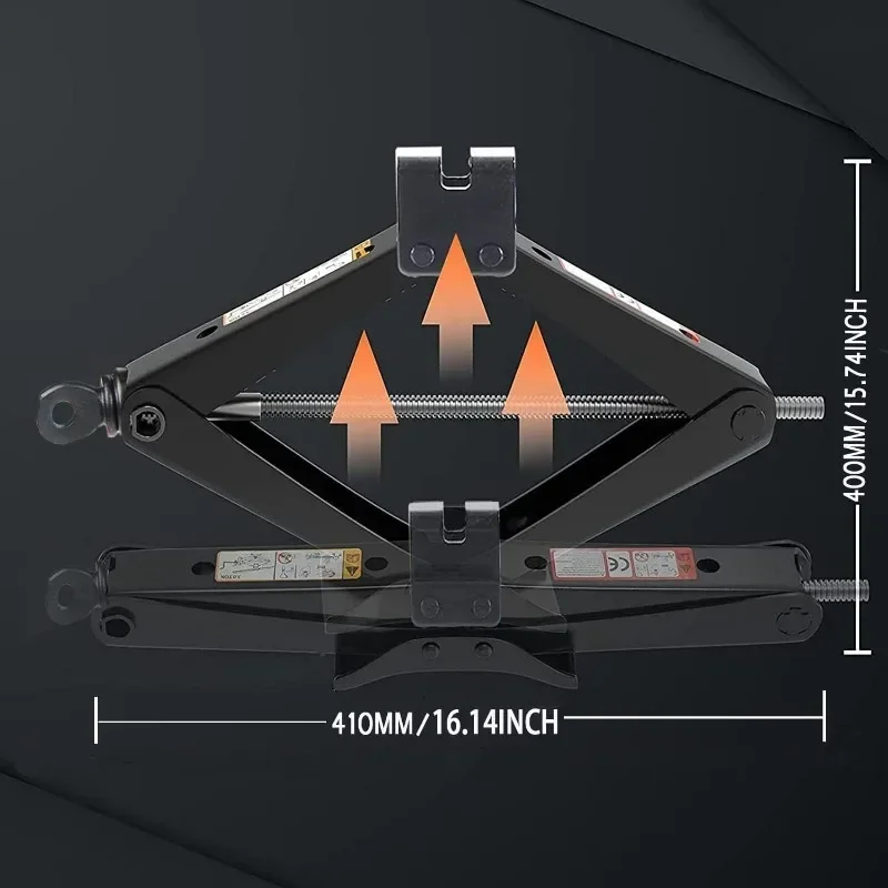 Car Jack 0.8T/1T/2T Portable Scissor Jack Labor Saving Hand Cranked For Tire Replacement Vehicle Repair Car SUV Van Repair Tool thumbnail 5
