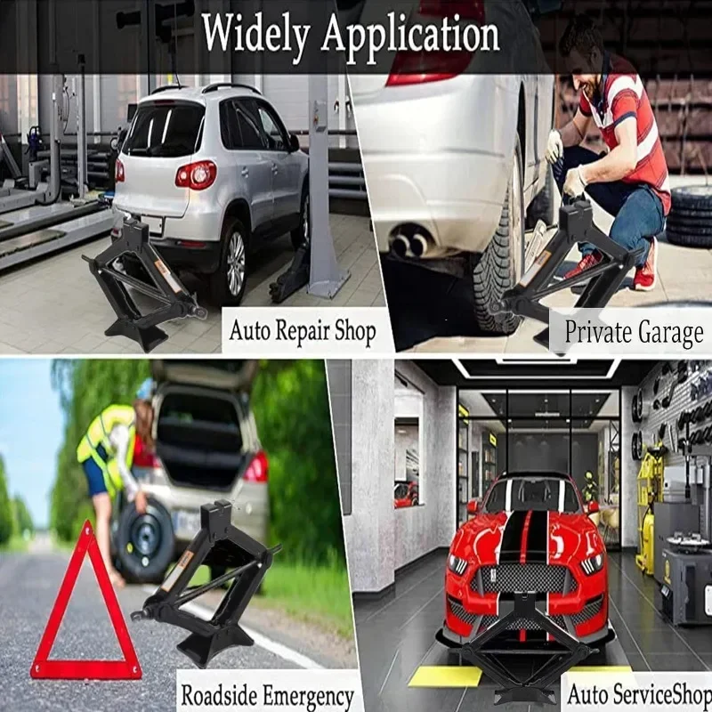 Car Jack 0.8T/1T/2T Portable Scissor Jack Labor Saving Hand Cranked For Tire Replacement Vehicle Repair Car SUV Van Repair Tool thumbnail 6
