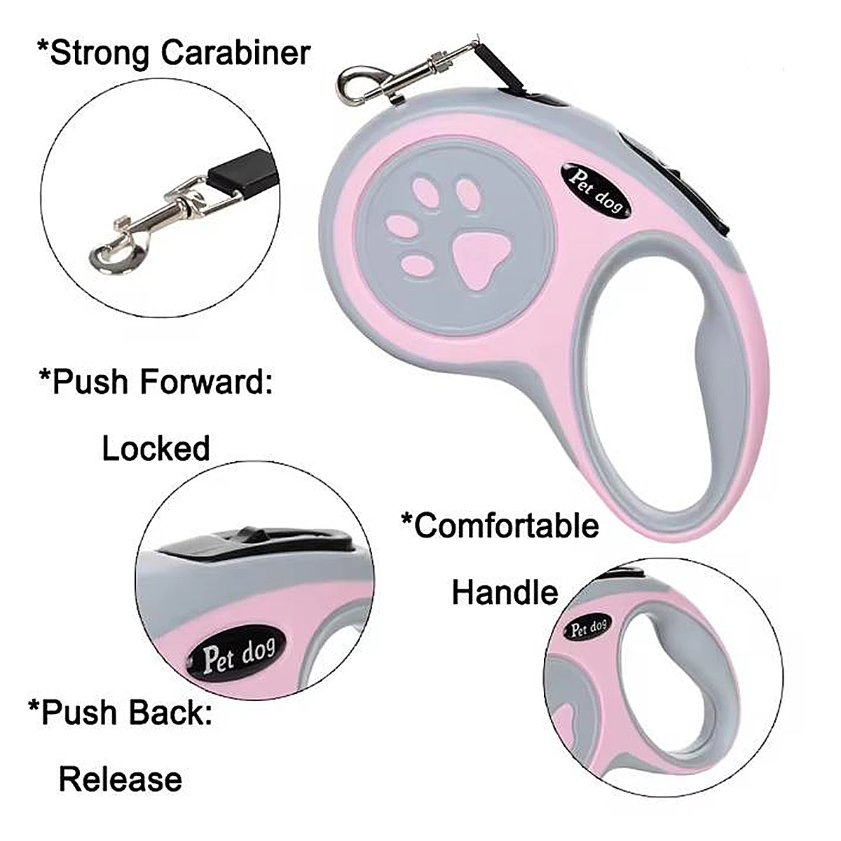 3m 5m Paw Dog Leash For Small Medium Large Dogs Outdoor Lead Walking Puppy Strong Retractable Nylon Rope Yorkies Pet Supplies thumbnail 3