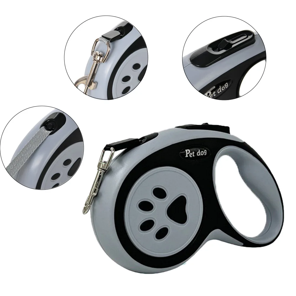3m 5m Paw Dog Leash For Small Medium Large Dogs Outdoor Lead Walking Puppy Strong Retractable Nylon Rope Yorkies Pet Supplies thumbnail 5