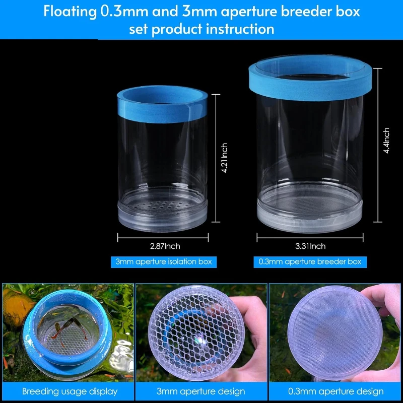 Floating Breeder Box for Fish Tank Aquarium Double-layer Isolation Incubator for Guppy Baby Betta Aggressive Injured Fish thumbnail 2