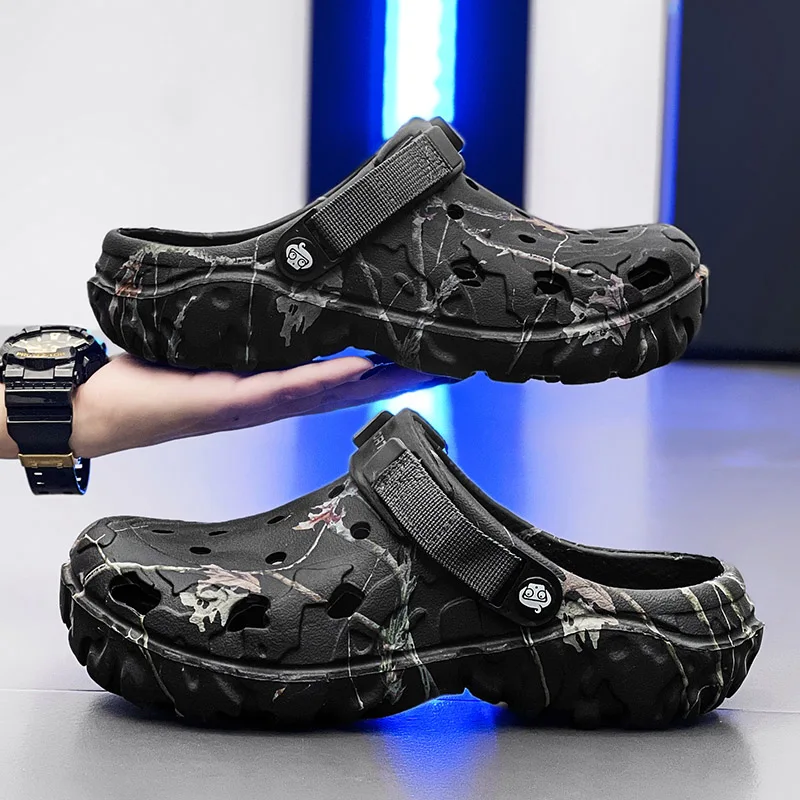 Men Slippers Summer Sandals EVA Platform Garden Shoes Unisex Flat Shoes Women Bedroom Slides High Quality Lightweight Beach thumbnail 3
