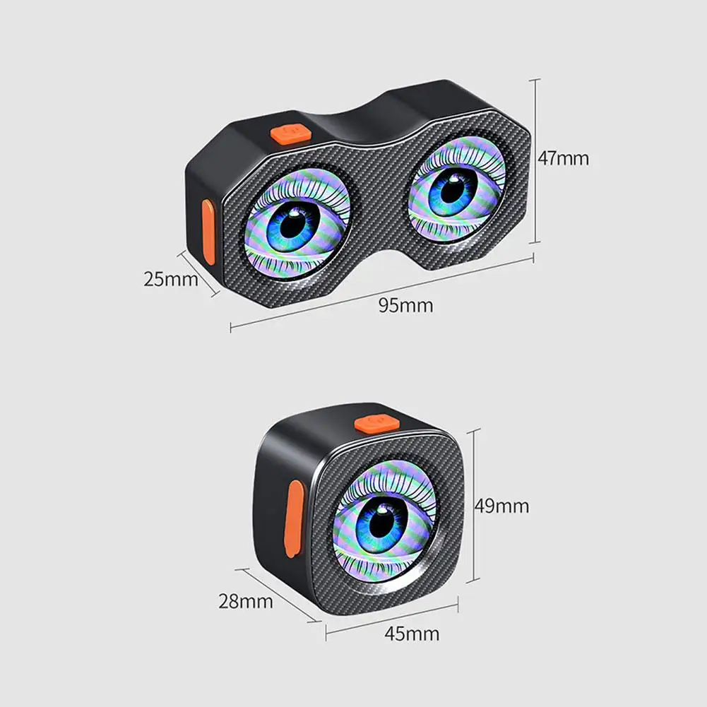Motorcycle Bicycle LED Dynamic Devil's Eye Mobile APP Control 82 Mode LED 3D Lens Eye-Catching Warning DIY Pattern Long-lasting thumbnail 6