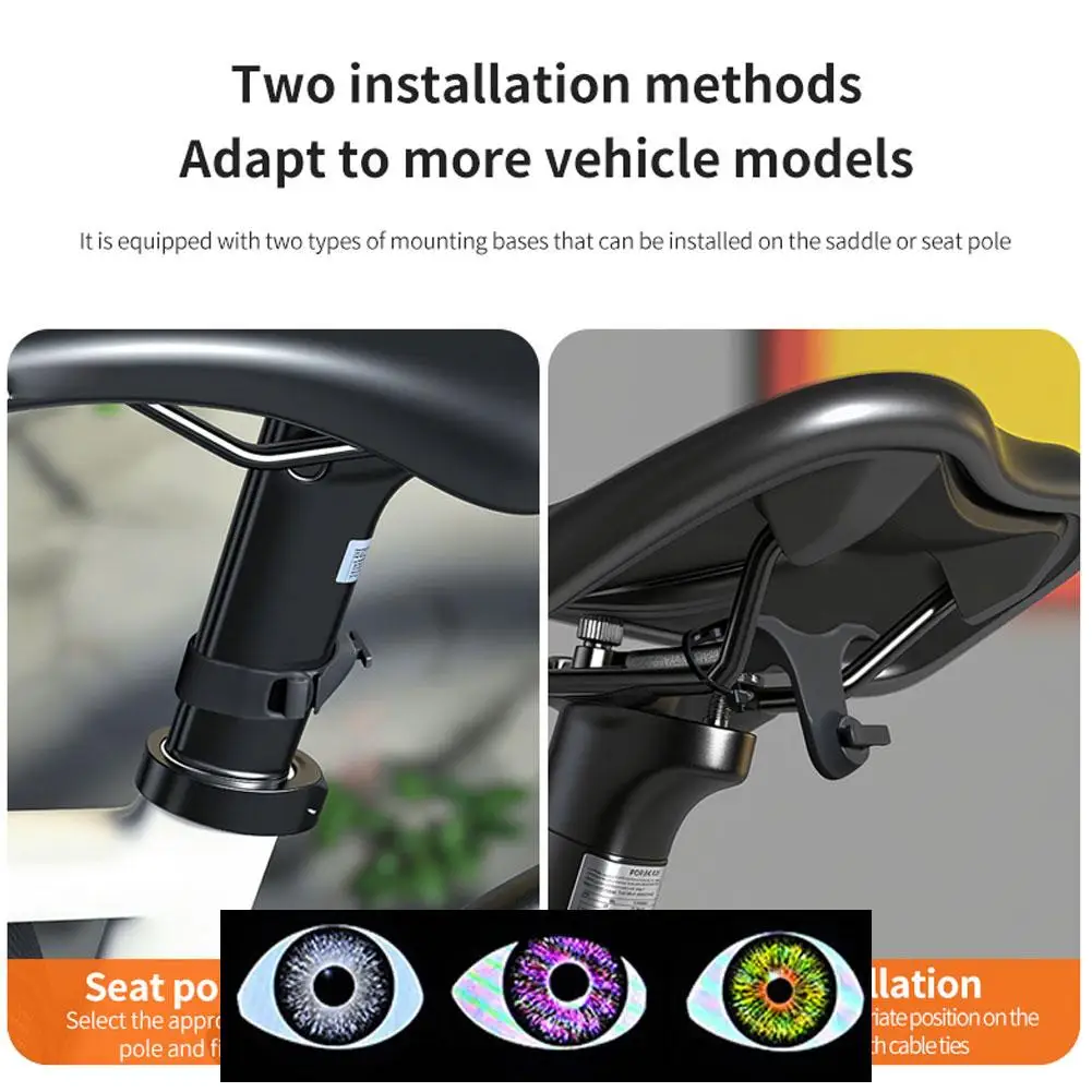 Motorcycle Bicycle LED Dynamic Devil's Eye Mobile APP Control 82 Mode LED 3D Lens Eye-Catching Warning DIY Pattern Long-lasting thumbnail 4