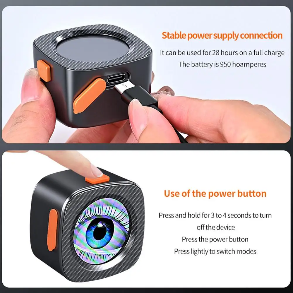Motorcycle Bicycle LED Dynamic Devil's Eye Mobile APP Control 82 Mode LED 3D Lens Eye-Catching Warning DIY Pattern Long-lasting thumbnail 5