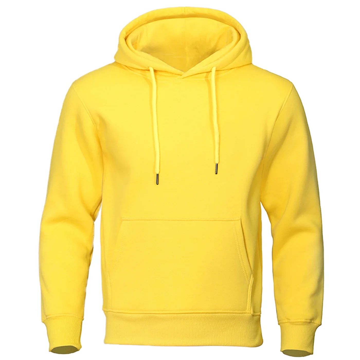 Autumn and Winter Men's and Women's Warm Sportswear Casual Solid Color Pullover Fashionable Hot Selling Fitness Pocket Hoodie thumbnail 3