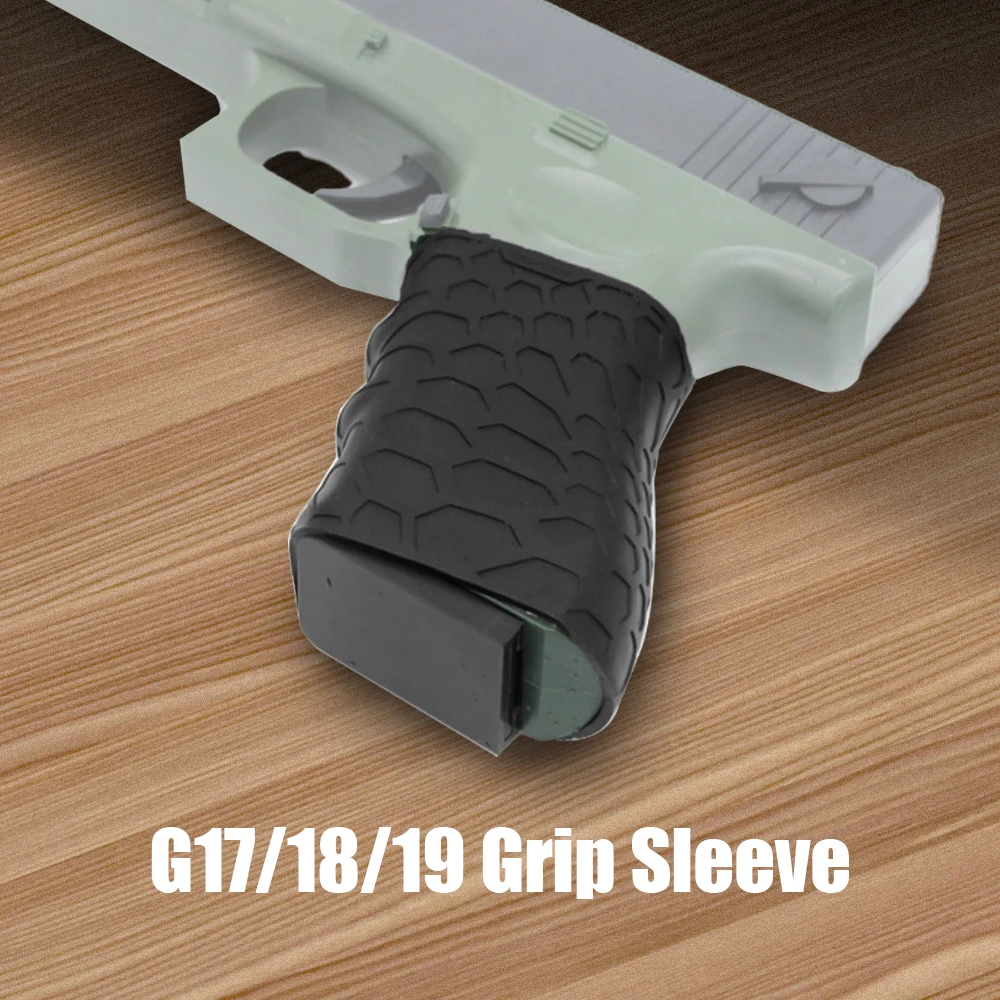 Tactical Pistol Silicone Grip Sleeve for Glock 17 18 19 Handgun Handle Anti-Slip Protect Sleeve for Hunting Accessories thumbnail 2