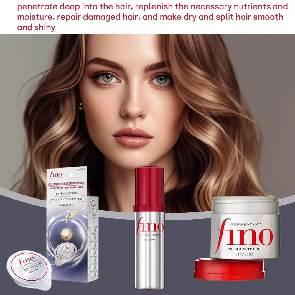 Japanese Fino Shampoo Conditioner Hair Collagen Keratin Hairs Conditioner Nourishing Dry Damaged Hair Care Repairs Hair Mask thumbnail 5