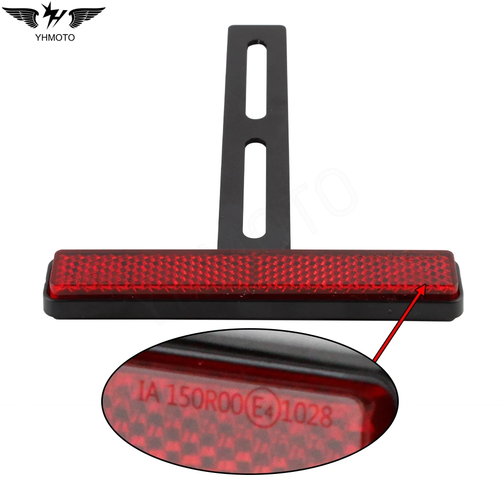 Universal Motorcycle Rear Reflector Cat's Eyes Long T-Holder For Kawasaki For Honda Yamaha KTM Fender Eliminator Accessories thumbnail 6