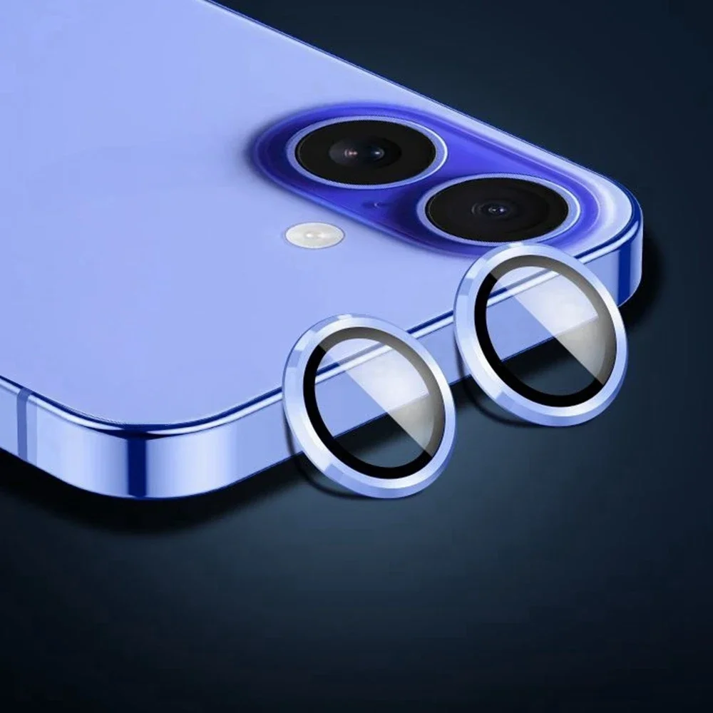 Aluminum Metal Ring Camera Protector For iPhone 17 17Air Rear Lens Tempered Glass Cover For iPhone 16 16Plus Lens Protective Cap thumbnail 6