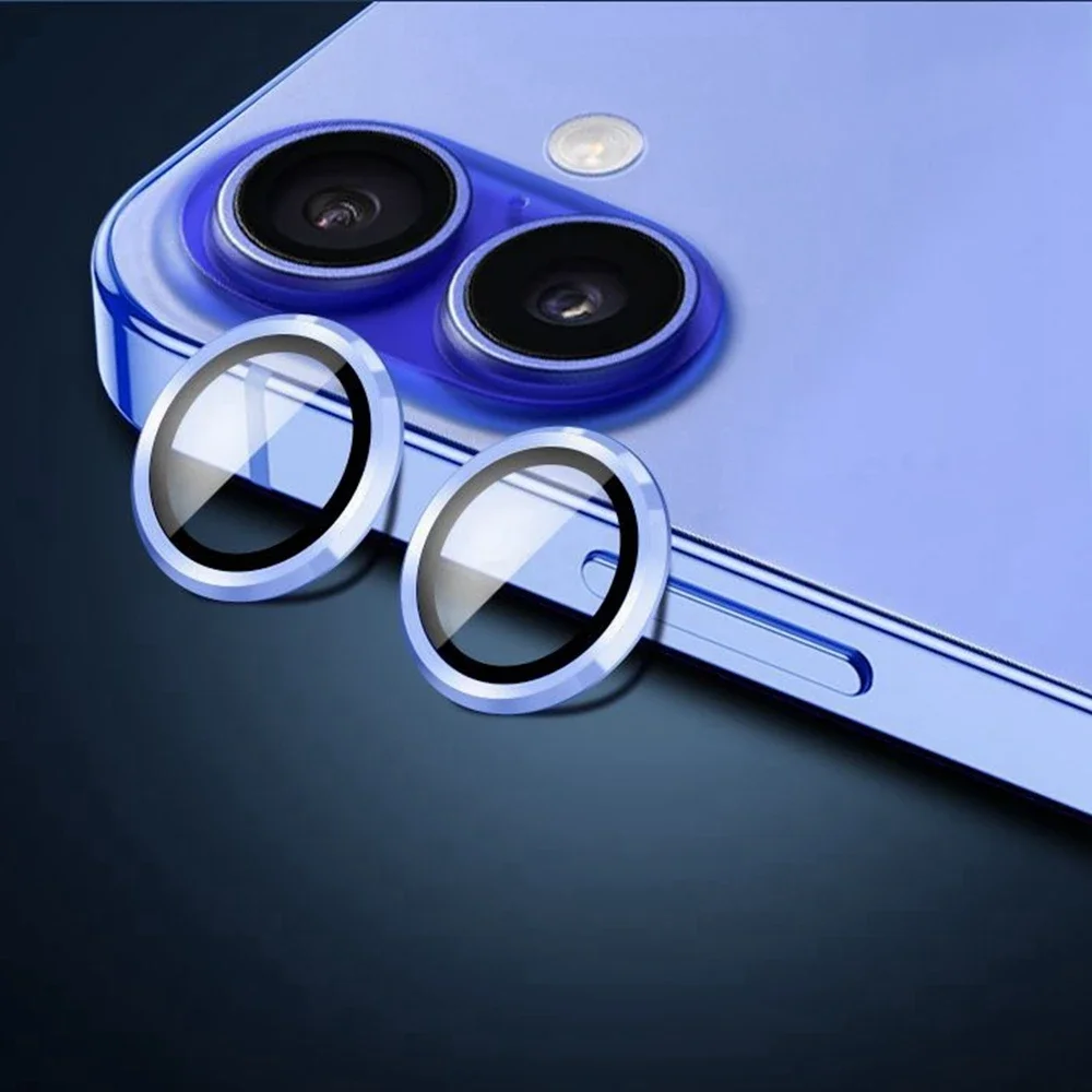 Aluminum Metal Ring Camera Protector For iPhone 17 17Air Rear Lens Tempered Glass Cover For iPhone 16 16Plus Lens Protective Cap thumbnail 5