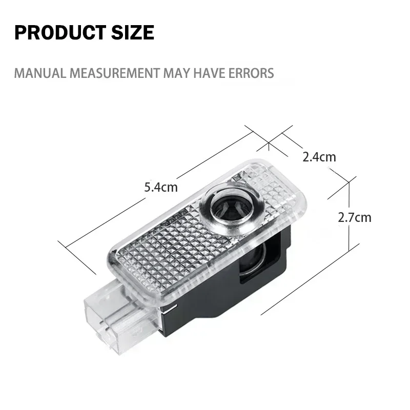 2/4Pcs Audi Sline S3 S4 S5 S6 S7 RS Quattro Q7 Q5 Q3 A4 B8 8P A3 A6 C7 A5 A6 A8 LED Car Door Welcome Logo Light Projector Lamp thumbnail 4