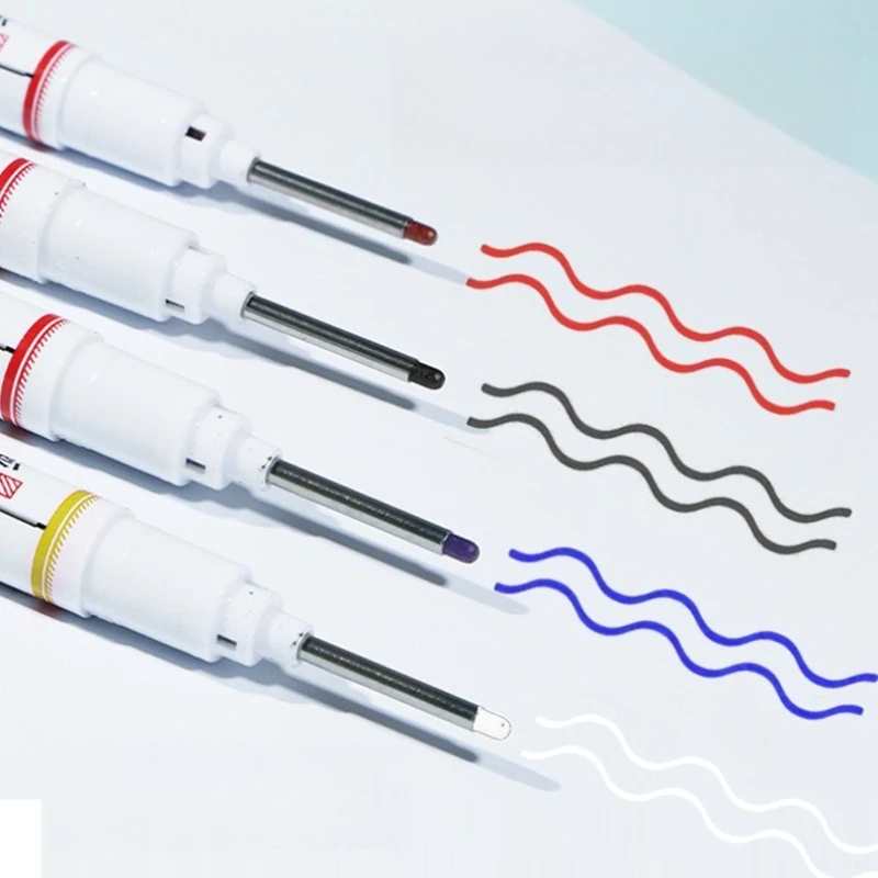 Long Needle Marker Pen Red Blue Waterproof Special Bathroom Garden Woodworking Glass Metal DIY Deep Holes Oil Pen thumbnail 3