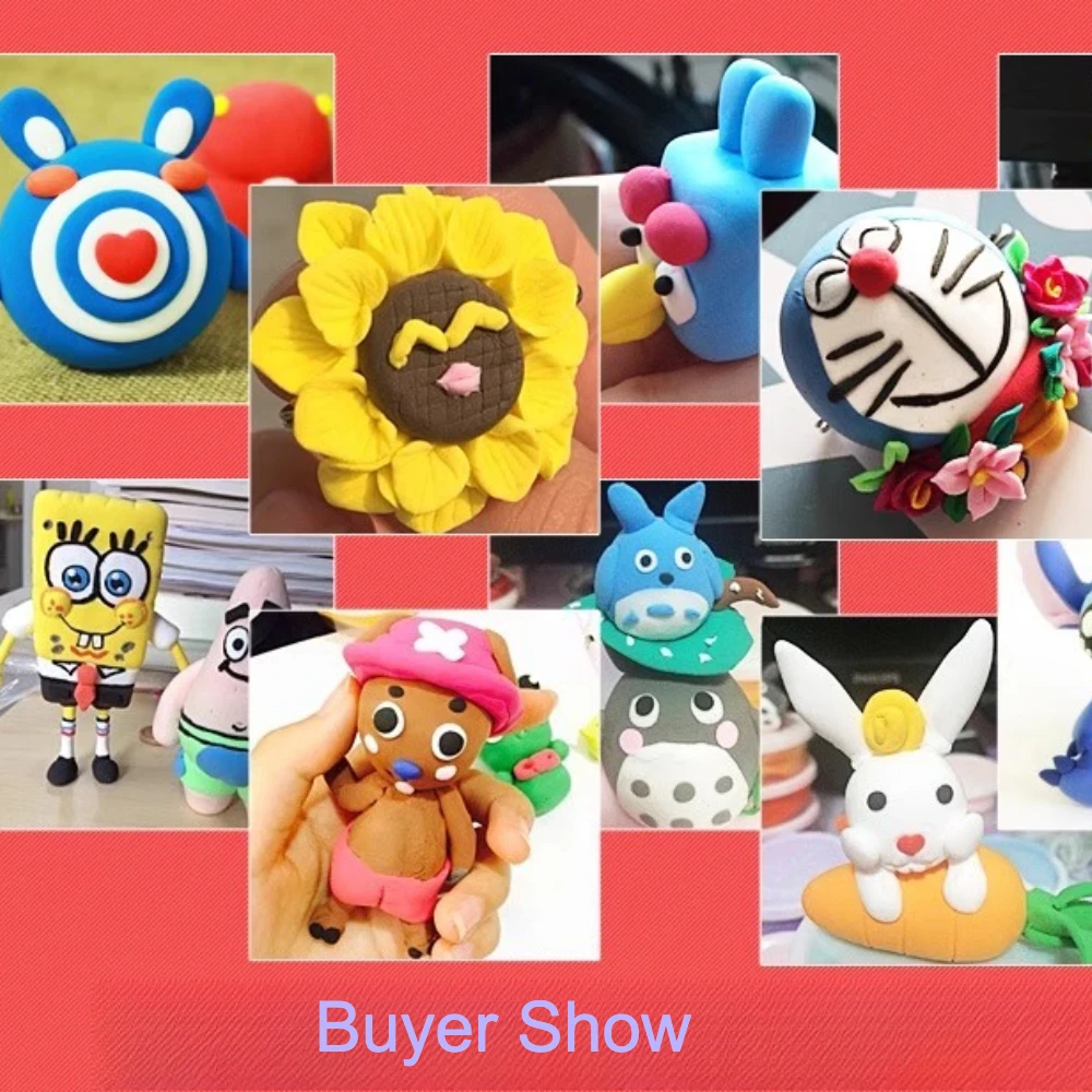 24 Colors Super Light Clay Non-toxic 100g 500g in Bag Plasticine Color Clay Space Mud Kindergarten School Handwork DIY Material thumbnail 5