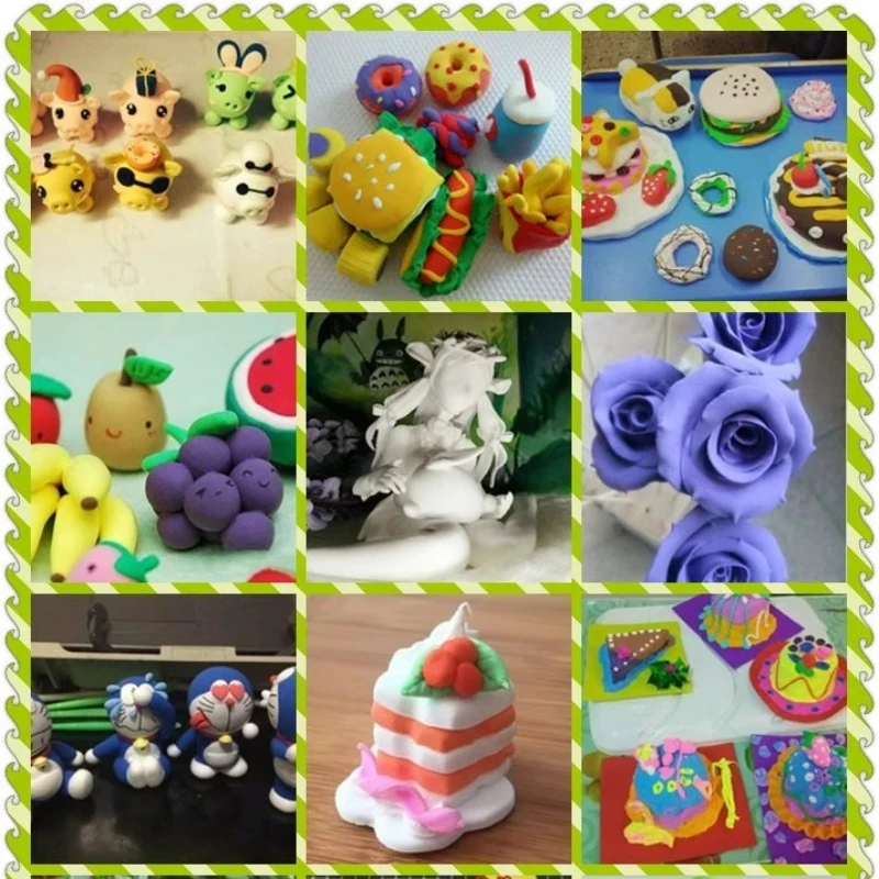24 Colors Super Light Clay Non-toxic 100g 500g in Bag Plasticine Color Clay Space Mud Kindergarten School Handwork DIY Material thumbnail 6