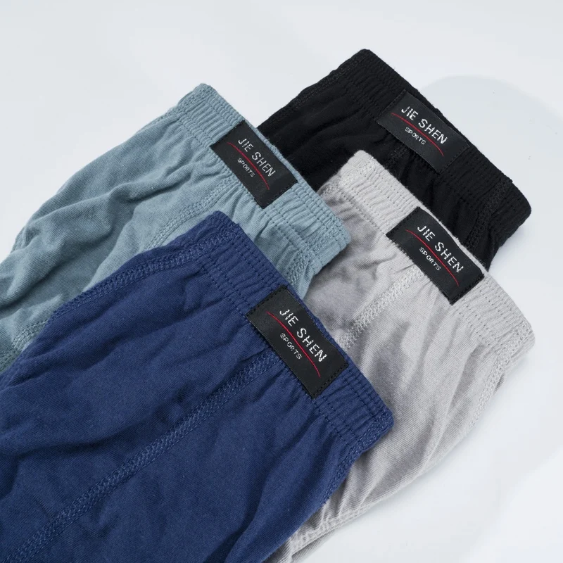 4 Pcs/Lot Men's 100% Cotton Breathable Briefs Comfortable Male Underwear Lingerie Panties Underpants Plue Size Xl -5Xl thumbnail 4