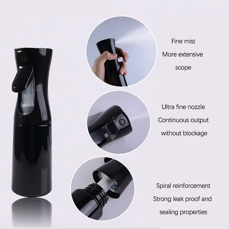 1pc continuous spray bottle - superfine spray, spray bottle for hairdressing and salon -200ml，Special for real hair wigs thumbnail 2