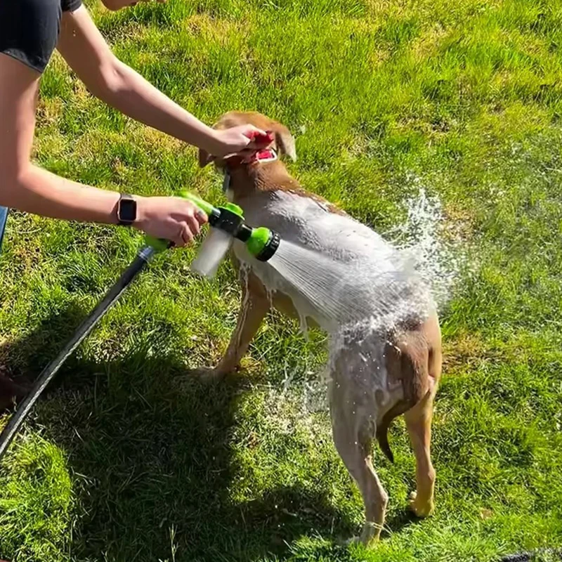 High-pressure Sprayer Nozzle Hose Dog Shower Gun 3 Mode Adjustable Pet Wash Cleaning Bath Water Foam Soap Sprayer Dog Clean Tool thumbnail 3