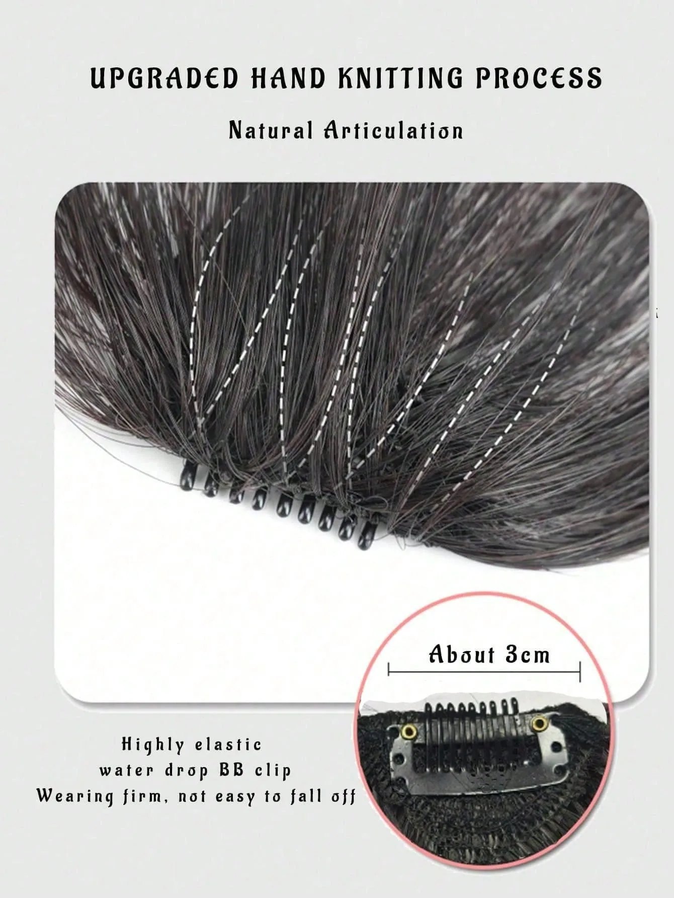 2Pcs/Set Synthetic Middle-Part Bangs Hair Extensions Easy Clip In Forhead Gradient Bangs Natural Seamless Side Fringe Hairpiece thumbnail 5