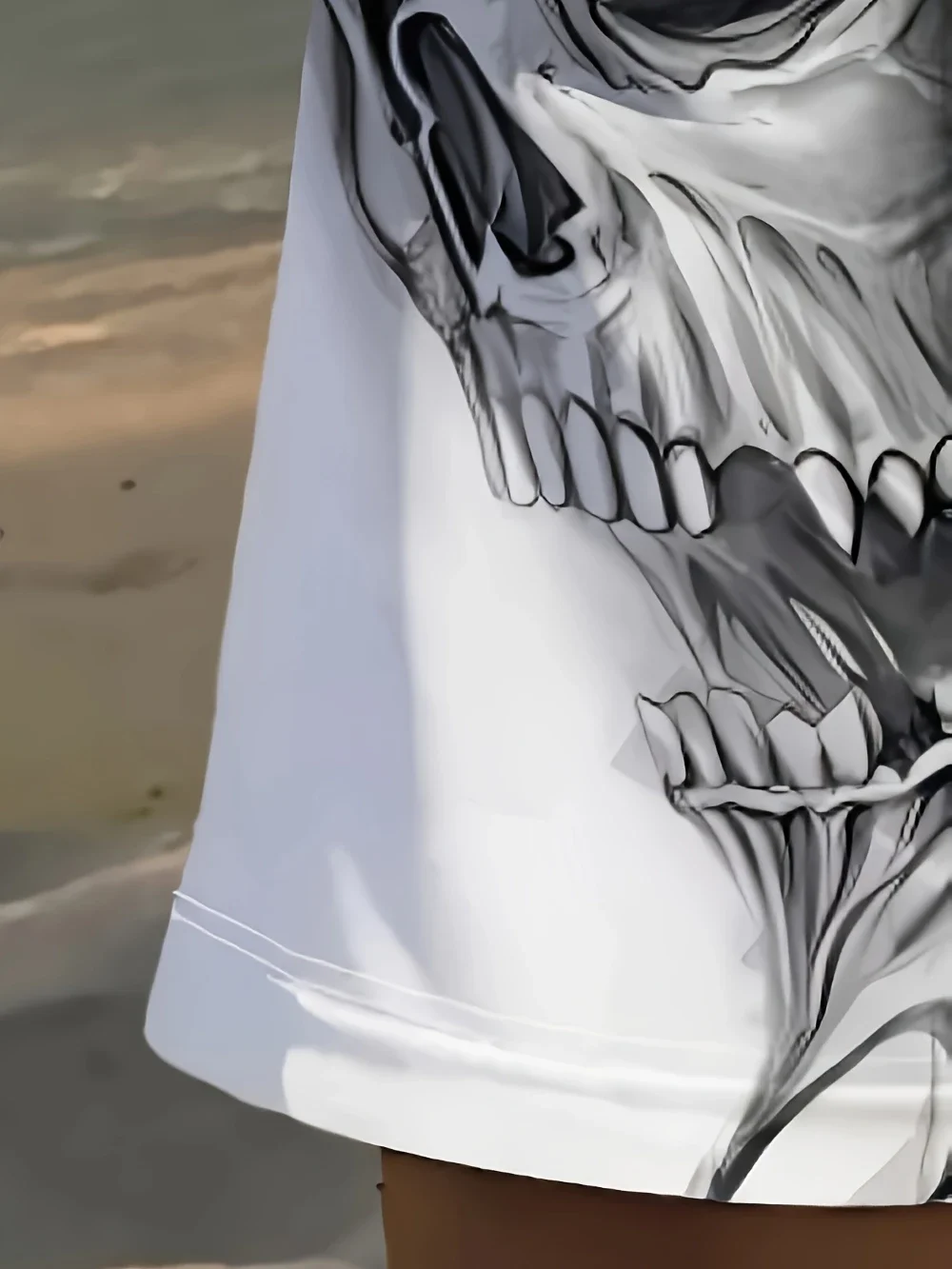 Men's Fashion Beach Shorts Skull Print Casual Lightweight Quick-Drying Shorts Outdoor Sports Basketball Gym Swimming Beach Pants thumbnail 5