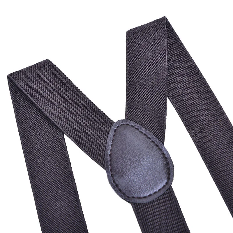 Adult Suspenders High Elastic Solid Color Mens Women Wedding Party Suit Skirt Braces Straps Shirt Dress Garment Clip on Pants thumbnail 5