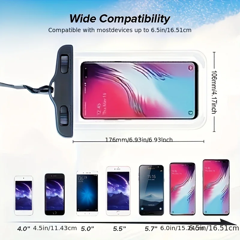 PVC Universal Waterproof Phone Case Water Proof Bag Mobile Cover For iPhone 15 14 Pro Max 12 11 8 Huawei Xiaomi Redmi Samsung thumbnail 4