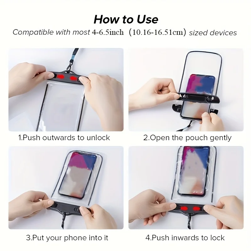 PVC Universal Waterproof Phone Case Water Proof Bag Mobile Cover For iPhone 15 14 Pro Max 12 11 8 Huawei Xiaomi Redmi Samsung thumbnail 6