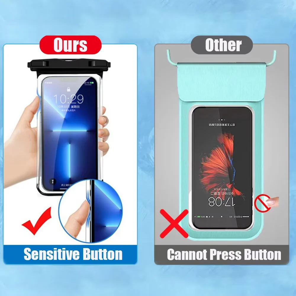 PVC Universal Waterproof Phone Case Water Proof Bag Mobile Cover For iPhone 15 14 Pro Max 12 11 8 Huawei Xiaomi Redmi Samsung thumbnail 3
