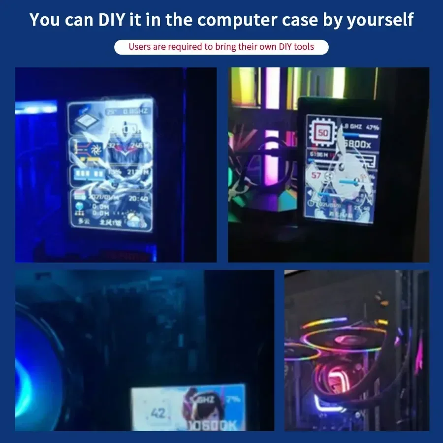 Mini Computer Secondary Screen 3.5 Inch IPS USB C Secondary Screen forComputer CPU GPU RAM HDD Monitor LCD Display Freely AIDA64 thumbnail 6