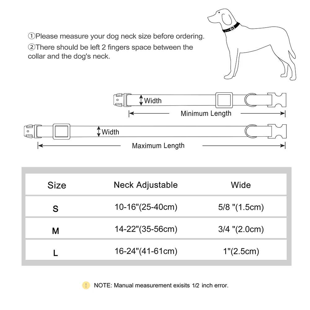 Custom Dog Collar Dog Durable Nylon Dog Collars Free Engraved Pet Name Buckle Necklace Adjustable for Small Medium Large Dogs thumbnail 6