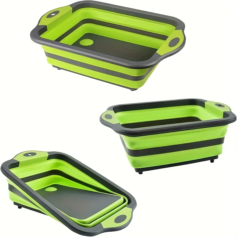 Portable Space Saving Basin with Built-in Sink and Storage Function - Perfect for Outdoor Camping Travel Home Folding Basin thumbnail 3