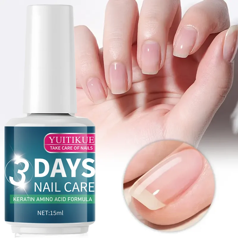 3 Days Nail Care Treatment Polish - Keratin & Amino Acid Formula Moisturizing Brightening NailPolish | Plant-Based Nail Care
