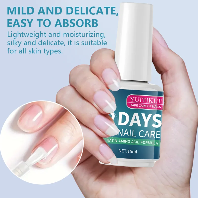 3 Days Nail Care Treatment Polish - Keratin & Amino Acid Formula Moisturizing Brightening NailPolish | Plant-Based Nail Care thumbnail 5