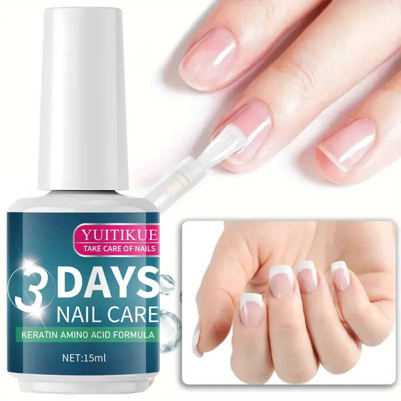 3 Days Nail Care Treatment Polish - Keratin & Amino Acid Formula Moisturizing Brightening NailPolish | Plant-Based Nail Care thumbnail 4