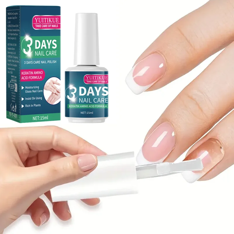 3 Days Nail Care Treatment Polish - Keratin & Amino Acid Formula Moisturizing Brightening NailPolish | Plant-Based Nail Care thumbnail 3