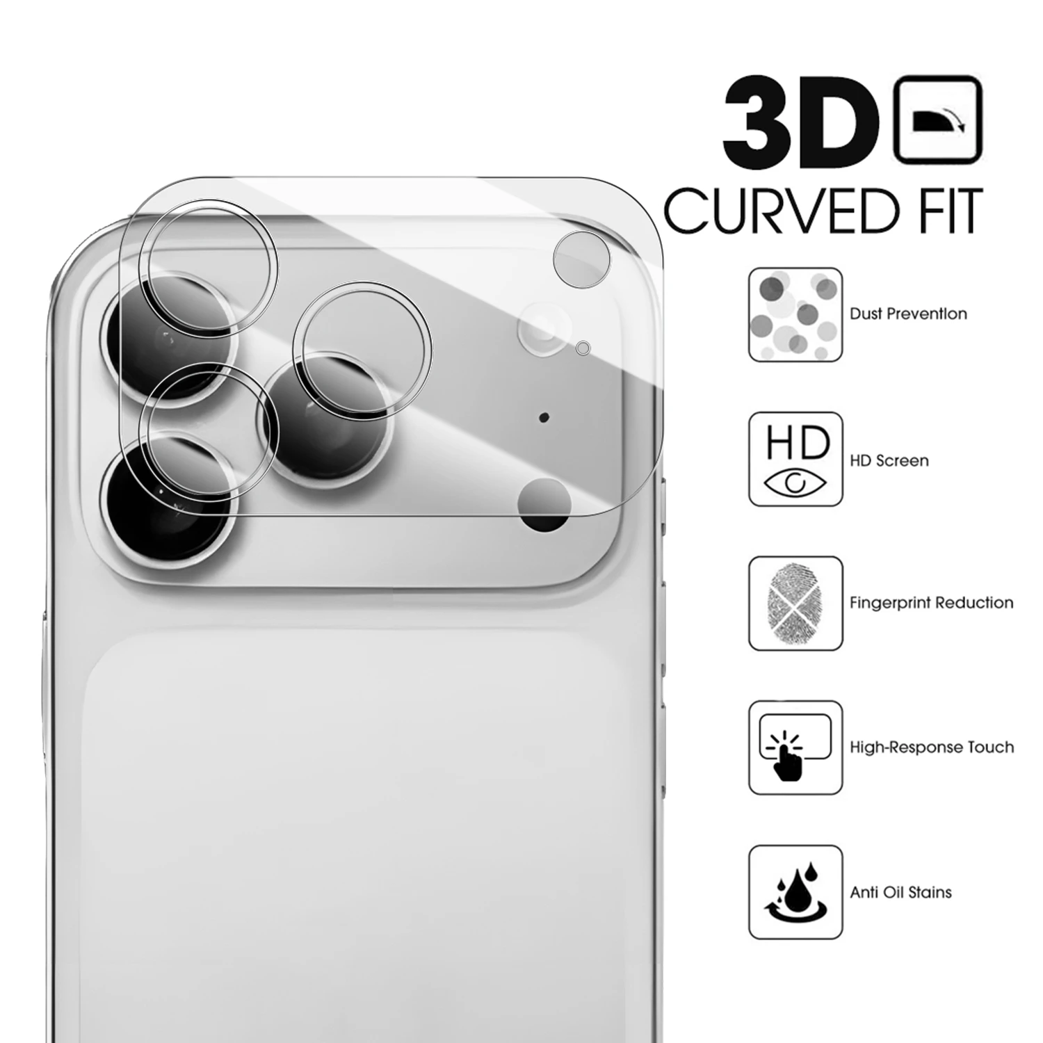 1-5Sets 17PM Full Coverage Camera Lens Tempered Glass For iPhone 17 Pro Max 17Air Anti-scratch Lens Protective Film For iPhone17 thumbnail 2