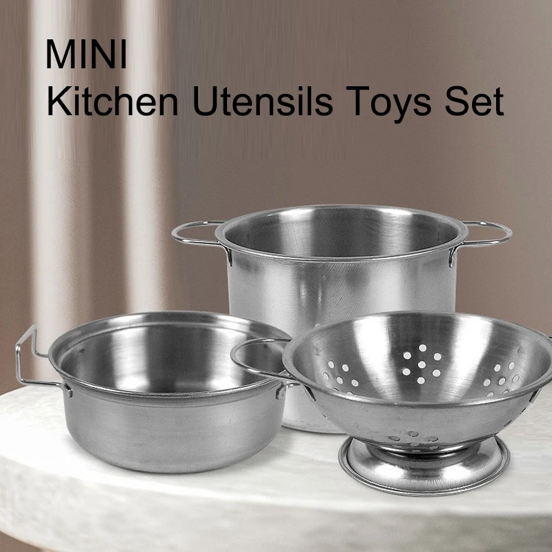 Kitchen Set Pretend Play Simulated Kitchen Toy Children Role Playset Cooking Set Educational Gift for Kids Girls Boy thumbnail 4
