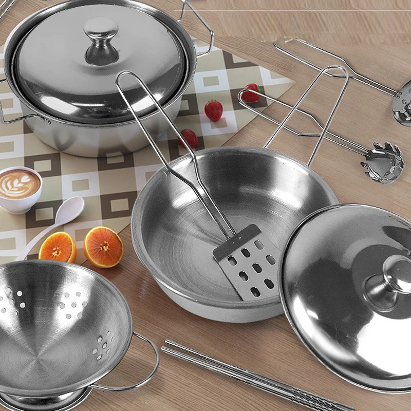 Kitchen Set Pretend Play Simulated Kitchen Toy Children Role Playset Cooking Set Educational Gift for Kids Girls Boy thumbnail 3