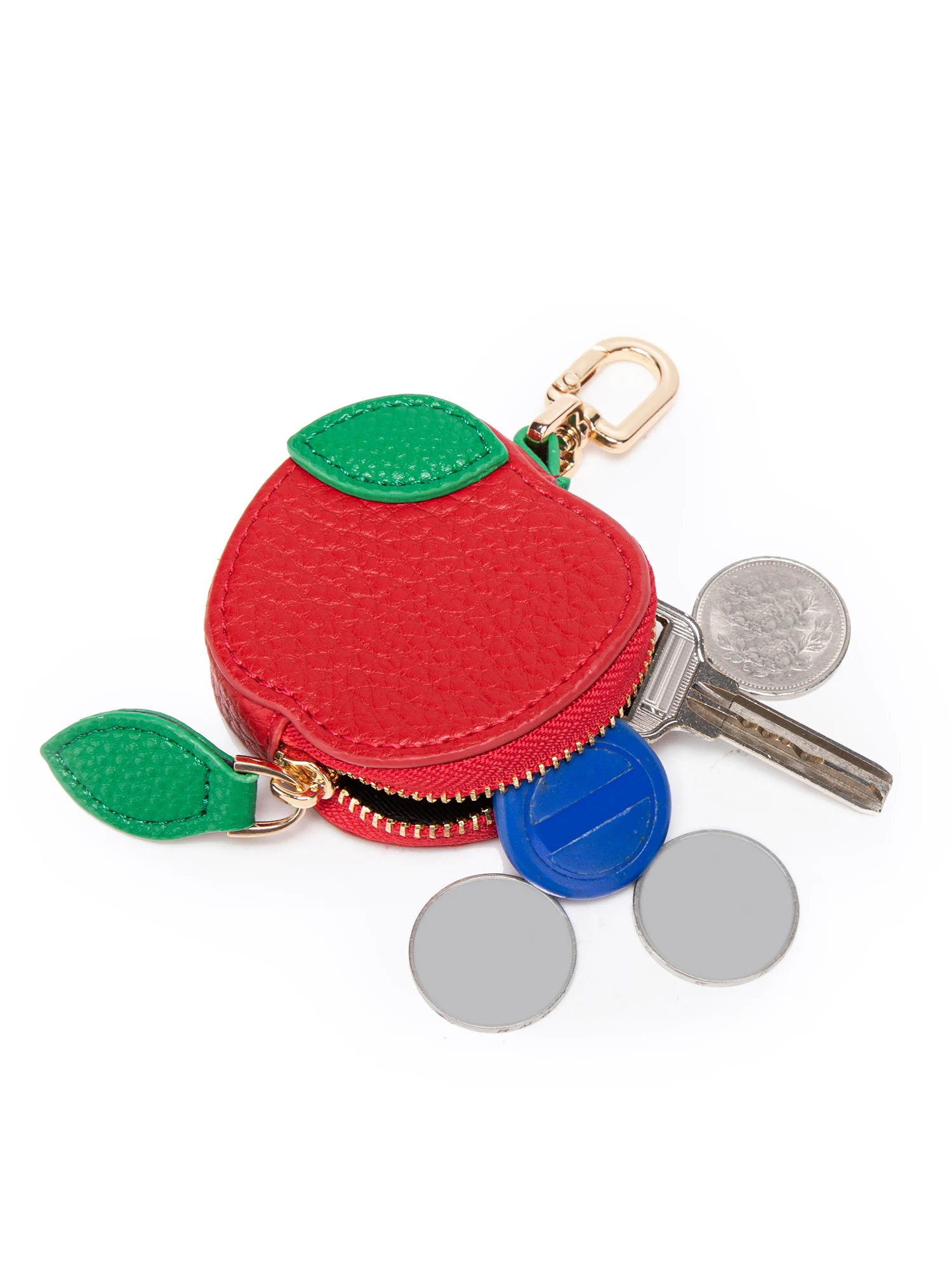 Cherry Pattern Coin Purse Keychain Fruit Charm Exquisite small accessories Money Pouch Fit For Airtag & Coin,Gift For Girl Women thumbnail 5