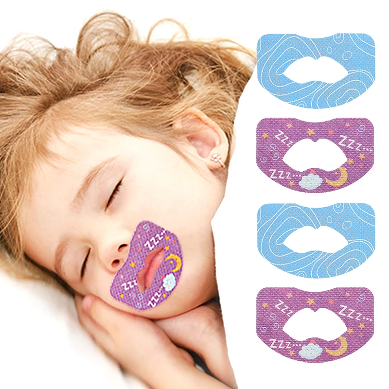 30PCS Breathing Correction Patch Shut Up Patch Orthosis Tape Kids Cartoon Anti-Snoring Stickers Sleeping Closed-mouth Stickers