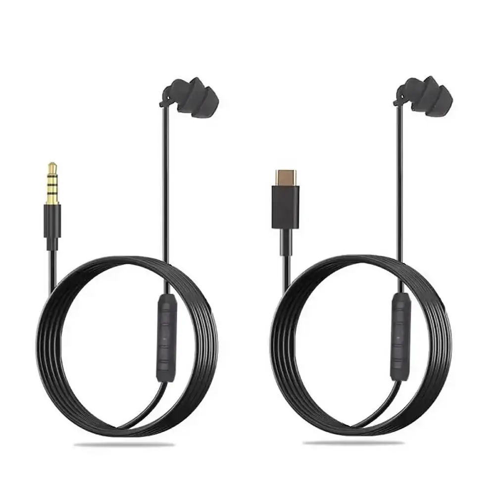 3.5mm/Type-c Wired Earbuds In Ear Headphone Single Side Mono Earphone with Microphone Volume Control Wired Headset for Laptop PC thumbnail 2