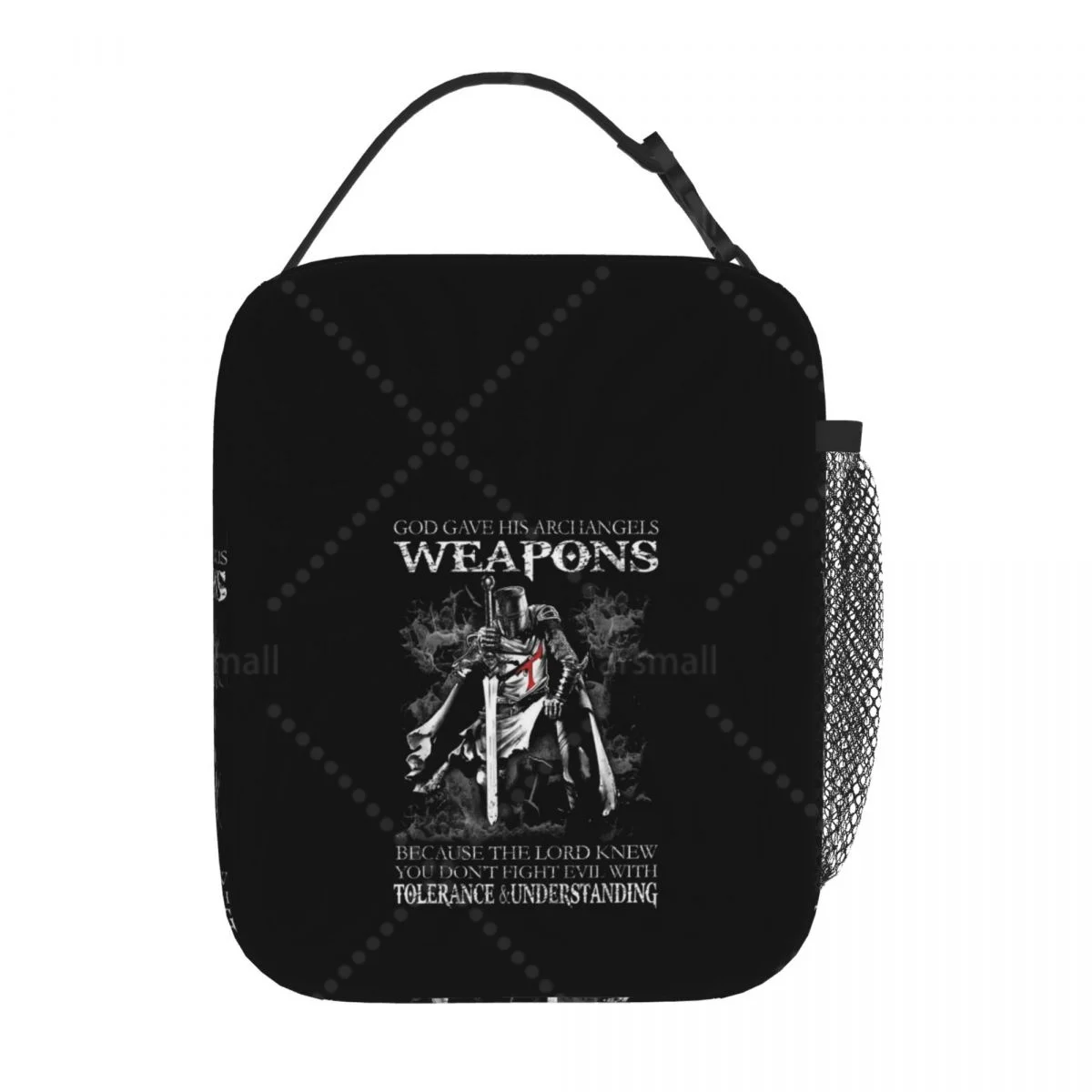 Custom Christian Knight Defend Lunch Bag Reusable Portable Cooler Thermal Lunch Box Oxford Bento Tote Bag for Work Travel Picnic thumbnail 3