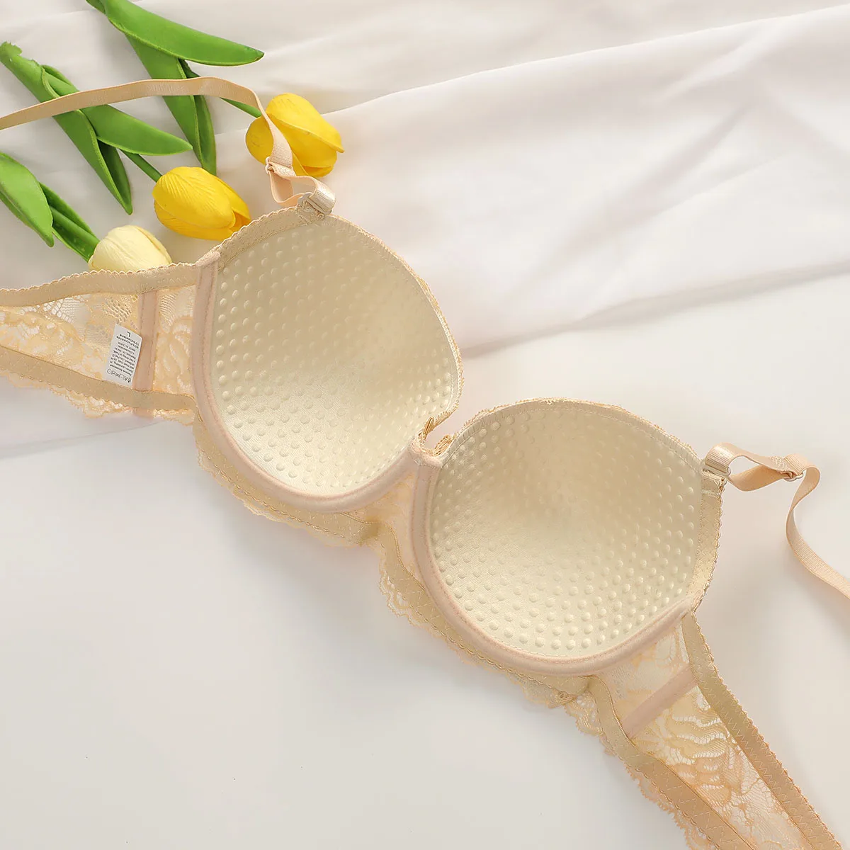 2Pieces Bras and Panty Sets Sexy Lace Transparent Floral Clothing Underwire Push Up Lingeries For Woman thumbnail 4