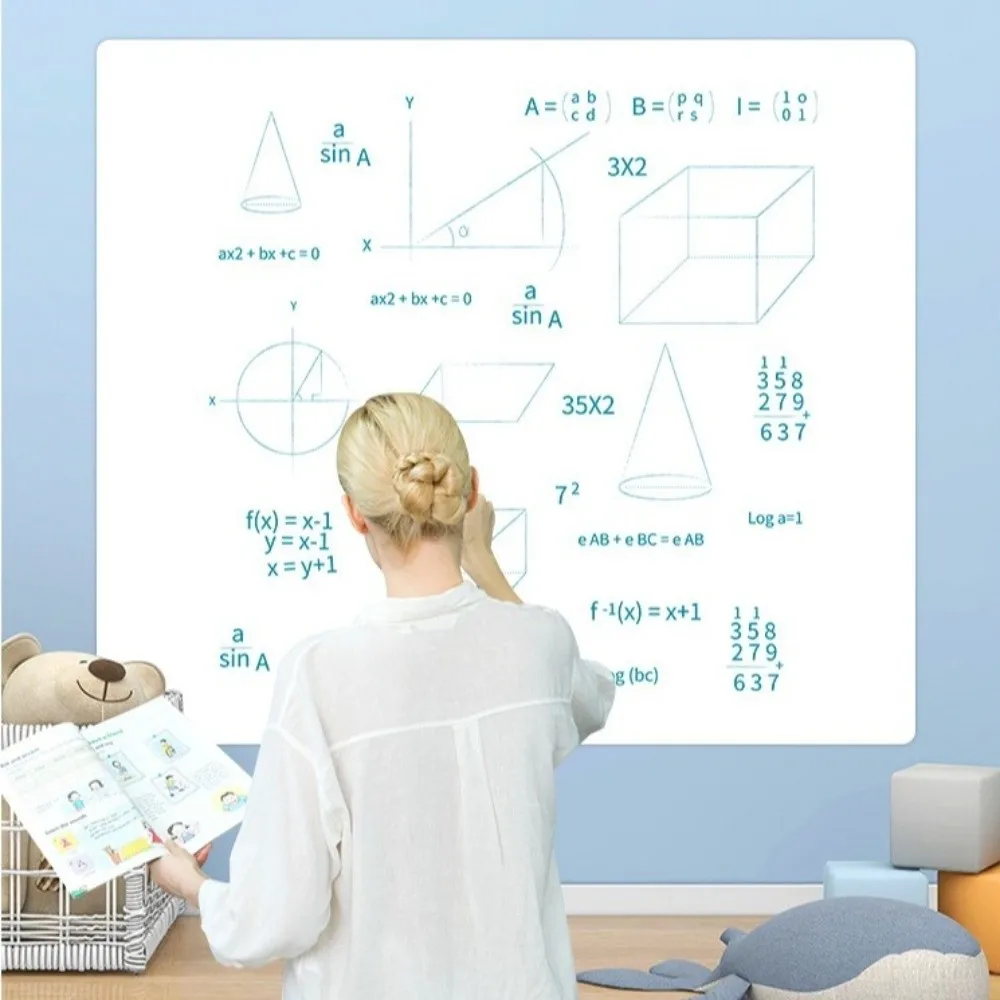 Electrostatic Whiteboard Sticker Removable Reusable Teaching Graffiti Drawing Board Household PP Erasable Whiteboard thumbnail 5