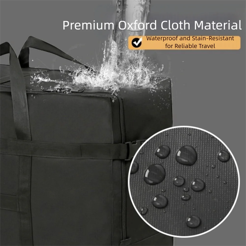 Fashion Large Capacity Travel Duffle Bag Waterproof Oxford Travel Luggage Bag Sports Handheld Folding Messenger Bag Men thumbnail 2